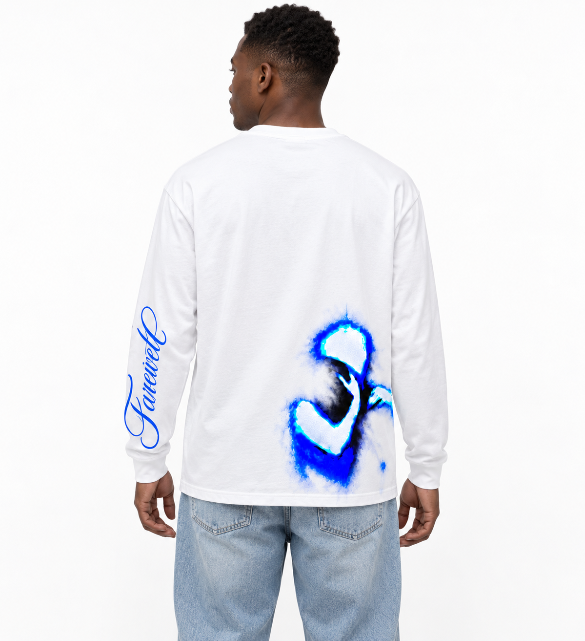 Pull Farewell Blanc / Bleu